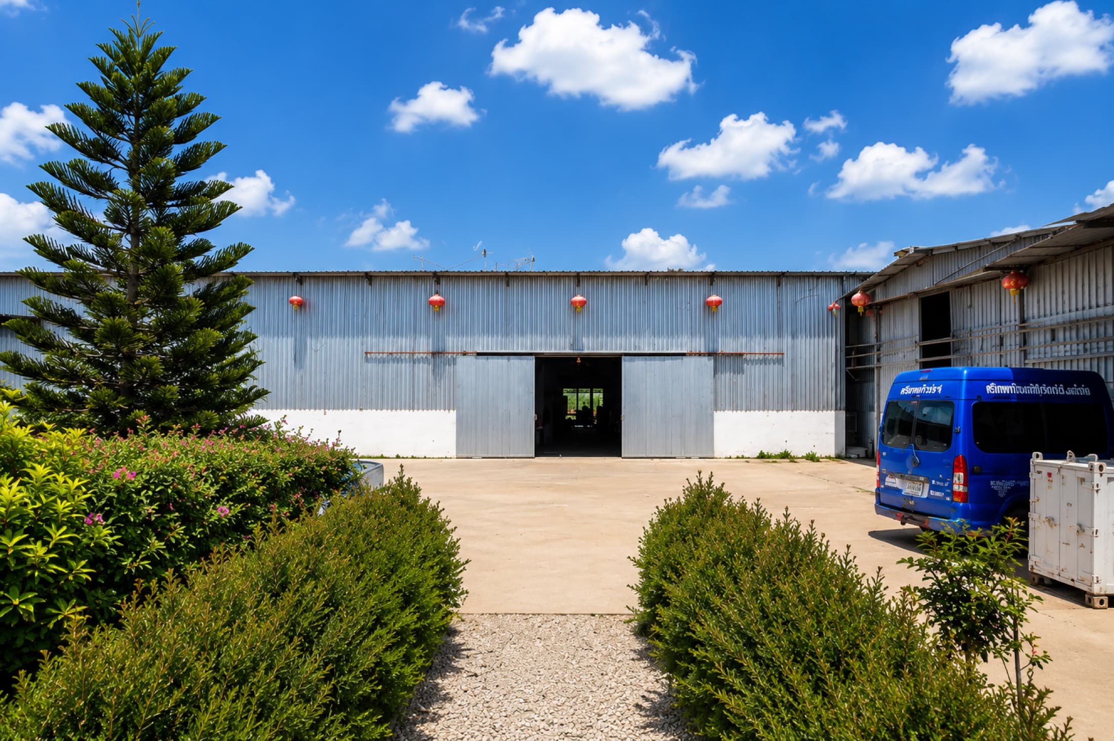 MENDALE bedding factory main entrance in Aranyaprathet, Thailand
